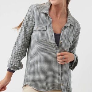 O'Neill Teal & White Houndstooth Shirt Jacket